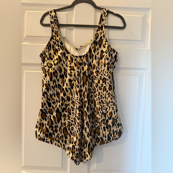 Leopard Maxine 24W One Piece Swimdress Swimsuit Animal Print